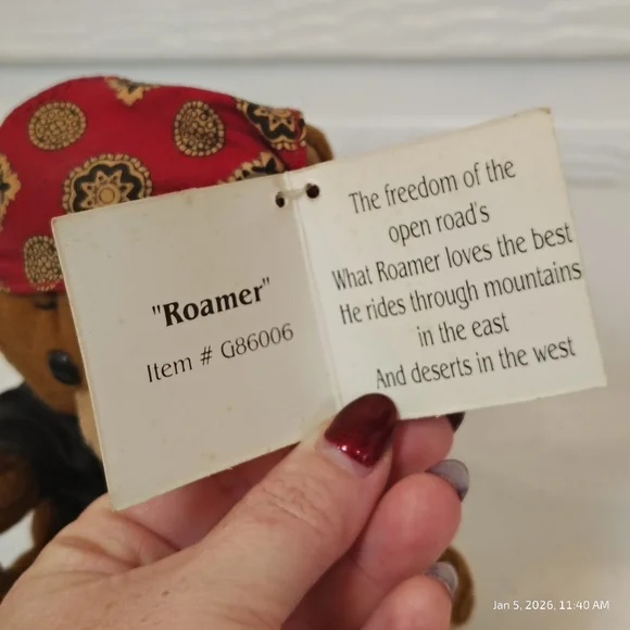 HARLEY DAVIDSON ROAMER BIKER BEAR BEAN PLUSH ''97 Fabric Harley Tent ''99 Set - Picture 4 of 10